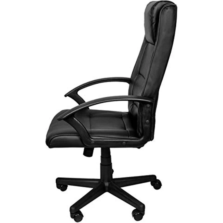 MT MALATEC Bürostuhl Chefsessel Verstellbar Tilt Funktion Kunstleder Schwarz 8982 – Bild 4