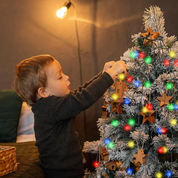 SALCAR 0,6m Christbaumbeleuchtung mit Ring und 8 Girlanden – Bild 5