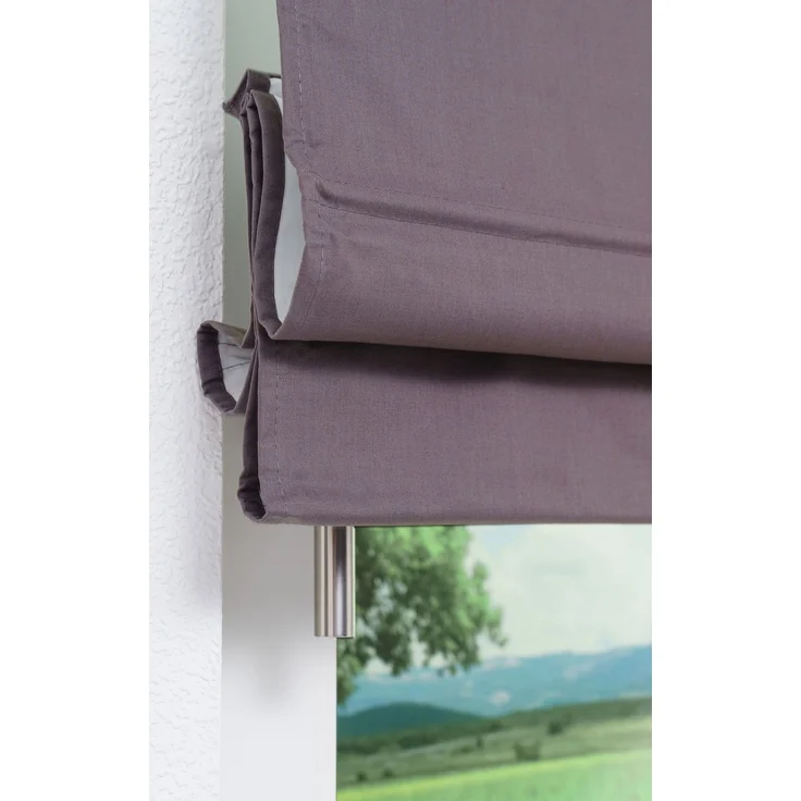 Lysel Outlet Raffrollo braungrau, abdunkelnd mit Kettenzug, Maße: (Bx H) 80cm * 180cm – Bild 9