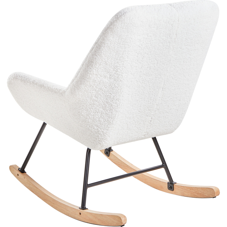 Schaukelsessel KINNO Bouclé Cremeweiß – Bild 6
