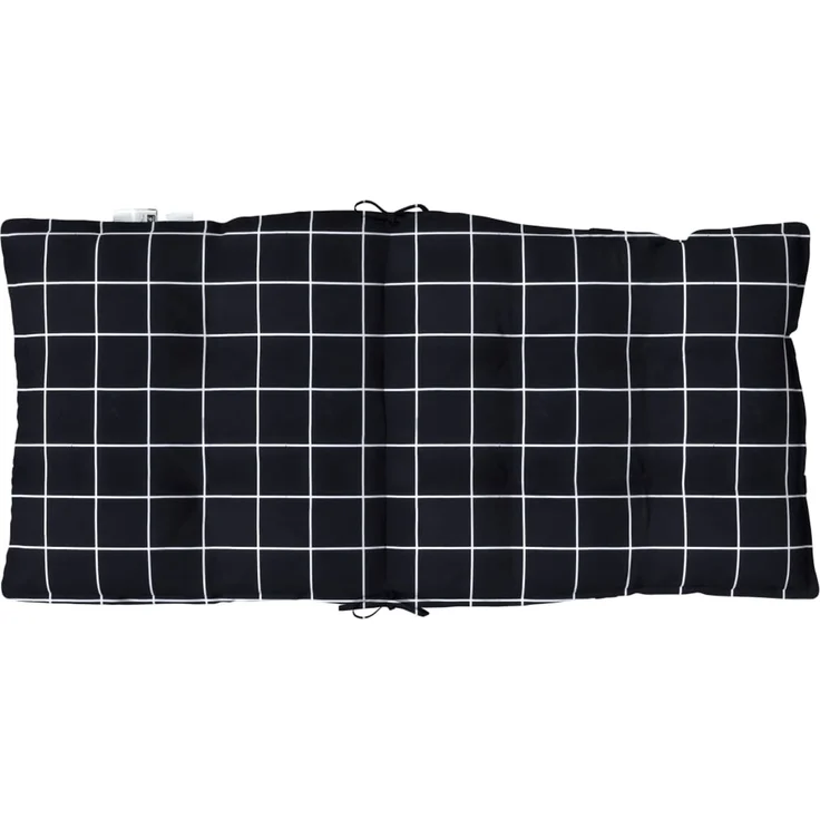 vidaXL Niedriglehner-Auflagen 2 Stk. Schwarz Karomuster Oxford-Gewebe 377719 – Bild 7