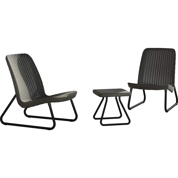 Keter 17197637 Lounge Set Rio, Rattanoptik, Kunststoff, anthrazit