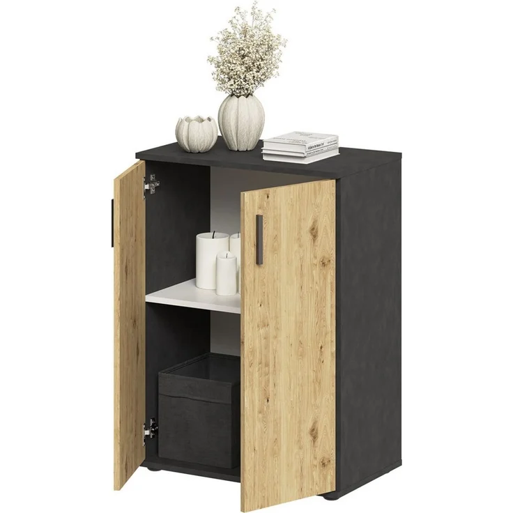 FMD Kommode Albi, Kommode, 2-türig, 1 Innenboden, Breite 60 cm – Bild 3