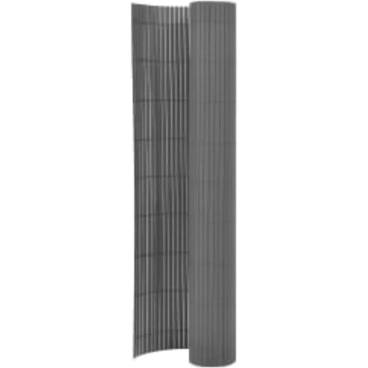 Gartenzaun Doppelseitig 90x400 cm Grau 317150