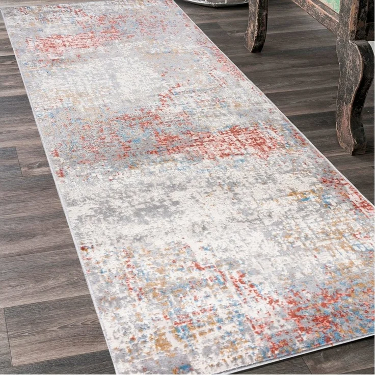 Mazovia Läufer Läufer FlurLäufer Modern für Vorzimmer Schlafzimmer - Abstrakt Muster, 60 x 100 cm, Kurzflor, Meterware – Bild 1