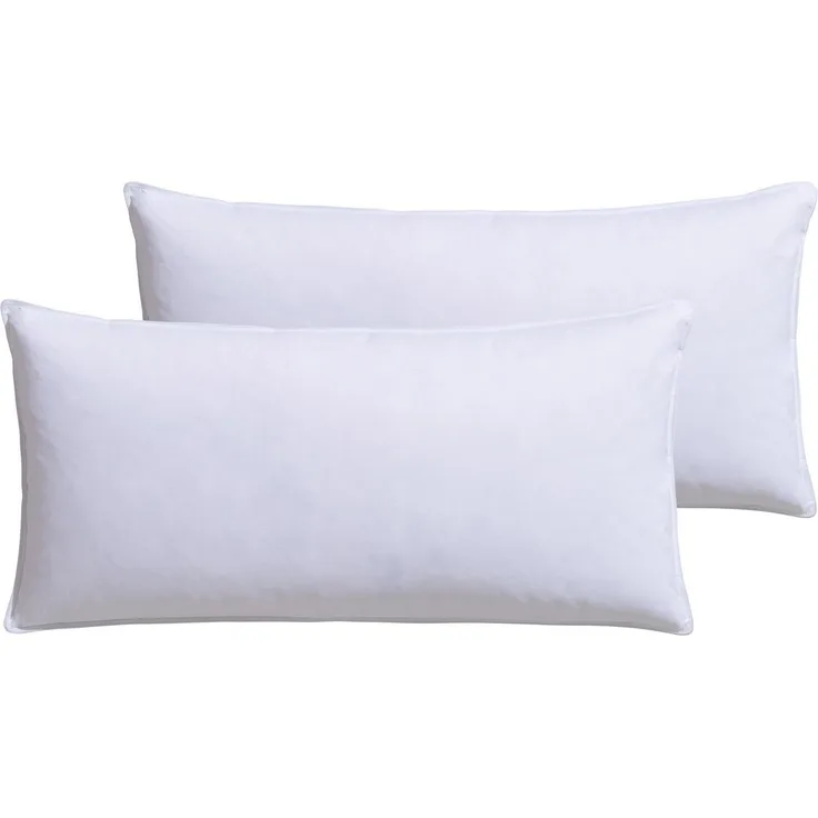 RIBECO Federkissen Kopfkissen-Set Laram, Kissen mit Daunenanteil, in 40x80 oder 80x80 cm, Füllung: 90% Federn, 10% Daunen, 2-tlg.