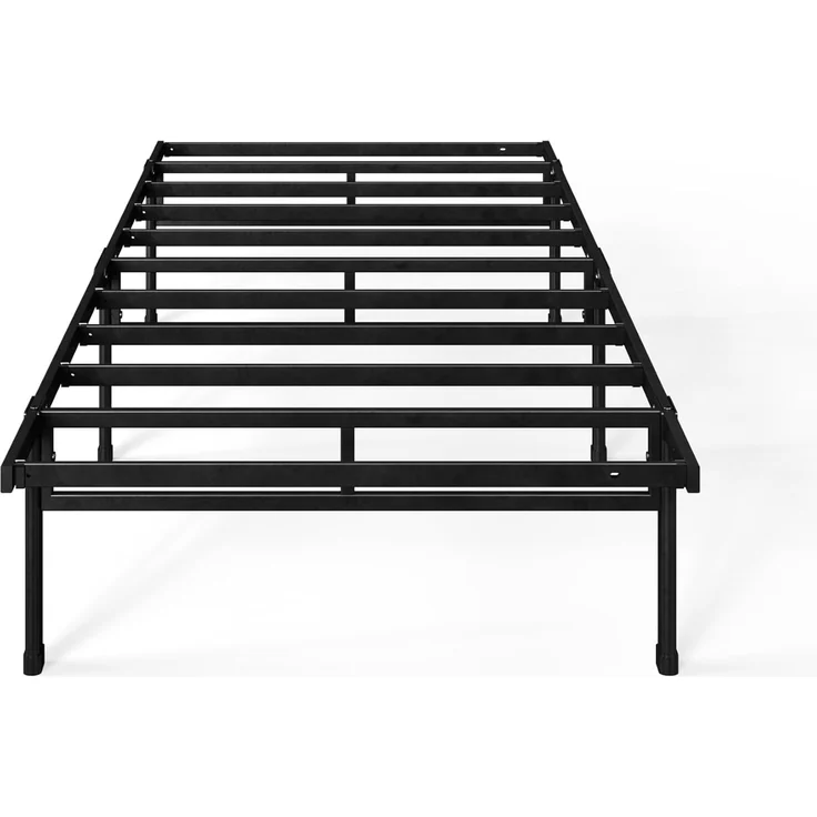 Zinus Justin Bett 80x190 cm – Bettgestell 36 cm hoch mit Stauraum unter dem Bett – Plattformbett aus Metall – Schwarz – Bild 6