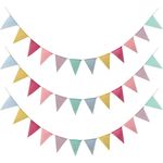 Wimpelkette outdoor | 3 stück pack wimpel girlande, wimpelkette outdoor wetterfest stoff, Anwendbar für Geburtstag Party Indoor outdoor Dekoration