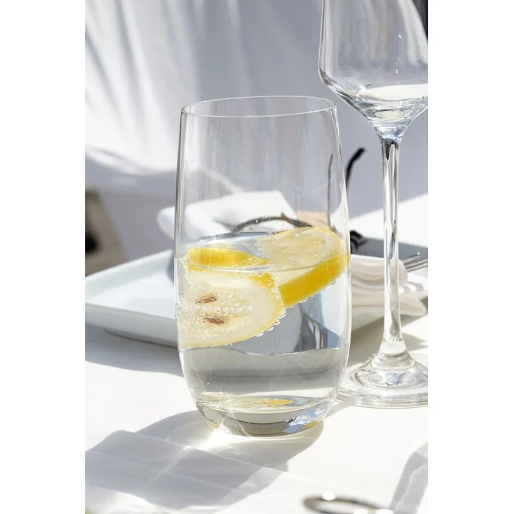 Leonardo Tivoli Trink-Gläser 6er Set, spülmaschinenfeste Wasser-Gläser, Trink-Becher aus Glas im modernen Stil, groß, 390 ml, 020965 – Bild 2