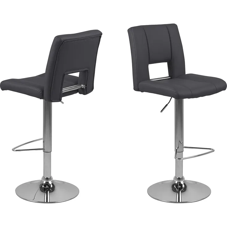 2x Syra Barhocker grau Barhocker Barstuhl Tresenhocker Tresen Bar Stuhl Hocker
