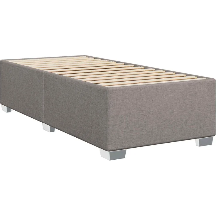vidaXL Boxspringbett mit Matratze und LED Taupe 80 x 200 cm Stoff 3451809 – Bild 6
