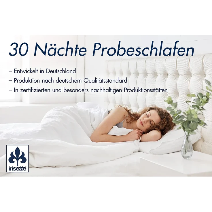 Badenia Bettcomfort Irisette Lotus 7-Zonen Tonnentaschenfederkernmatratze, Härtegrad 3, 80x200 cm – Bild 8