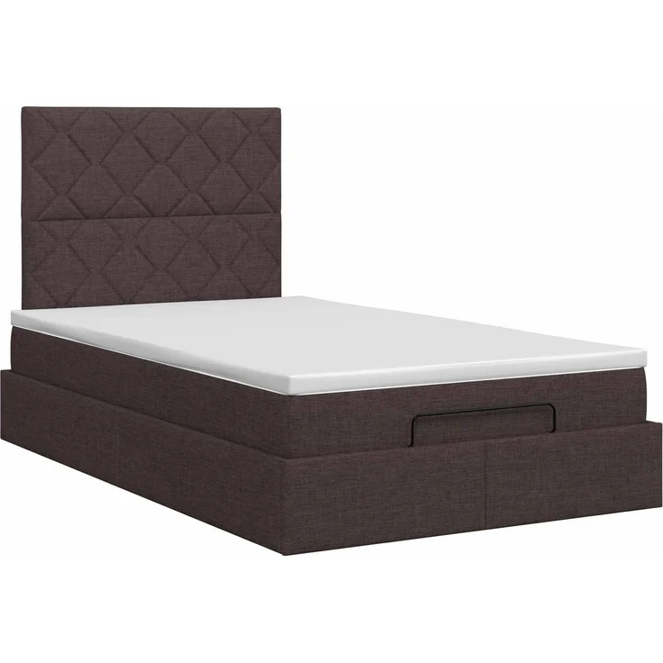 vidaXL Ottoman Bett mit Matratze Dunkelbraun 120 x 200 cm Stoff 3457566 – Bild 5