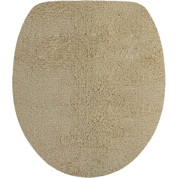 NYVI Badematte WC Vorleger mit Ausschnitt NYVISpa Lasalle Beige Toiletten Teppich, Höhe 20 mm, Polyester, Rutschfest, Saugstark, Schnell Trocknend, Fußbodenheizung geeignet – Bild 1