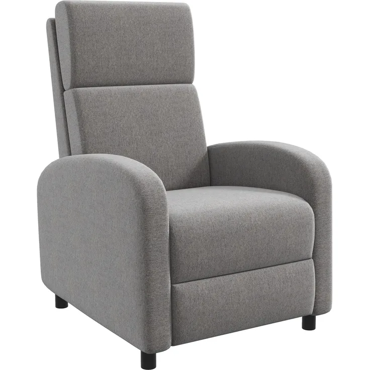 MELAYR, Relaxsessel Fernsehsessel, ausklappbare Fußstütze, neigbar bis zu 160°, 64 x 86 x 102 cm, Grau