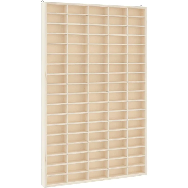 vidaXL Sammlervitrine aus Holz mit 90 Fächern 50,5 x 4,5 x 79 cm 4017379 – Bild 1