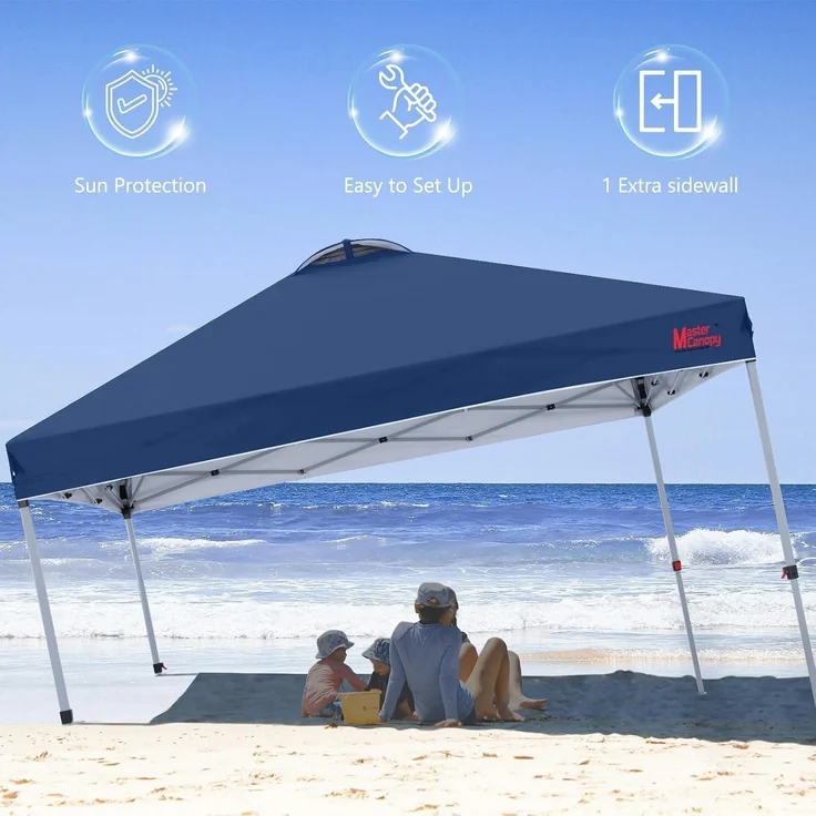 MasterCanopy 2,5x2,5m Pop up Pavillon Faltpavillon Marineblau – Bild 2