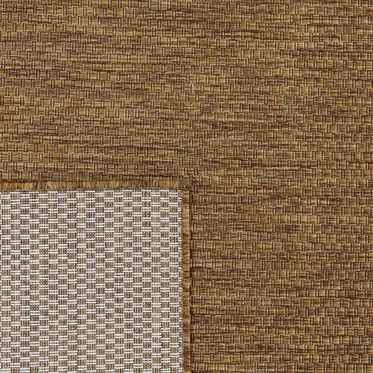 Paco Home Outdoor Teppich Wetterfest Wohnzimmer Balkon Küchenteppich Flachgewebe Sisaloptik Meliert Einfarbig, Grösse:80x250 cm, Farbe:Coffee – Bild 5