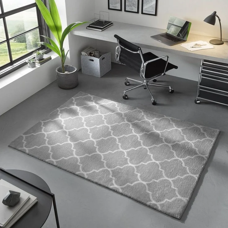 TaraCarpet Teppich Valetta Florentiner 52, rechteckig, Höhe: 19 mm, Skandi designer kurzflor waschbar Wohnzimmer Schlafzimmer 050x080 cm