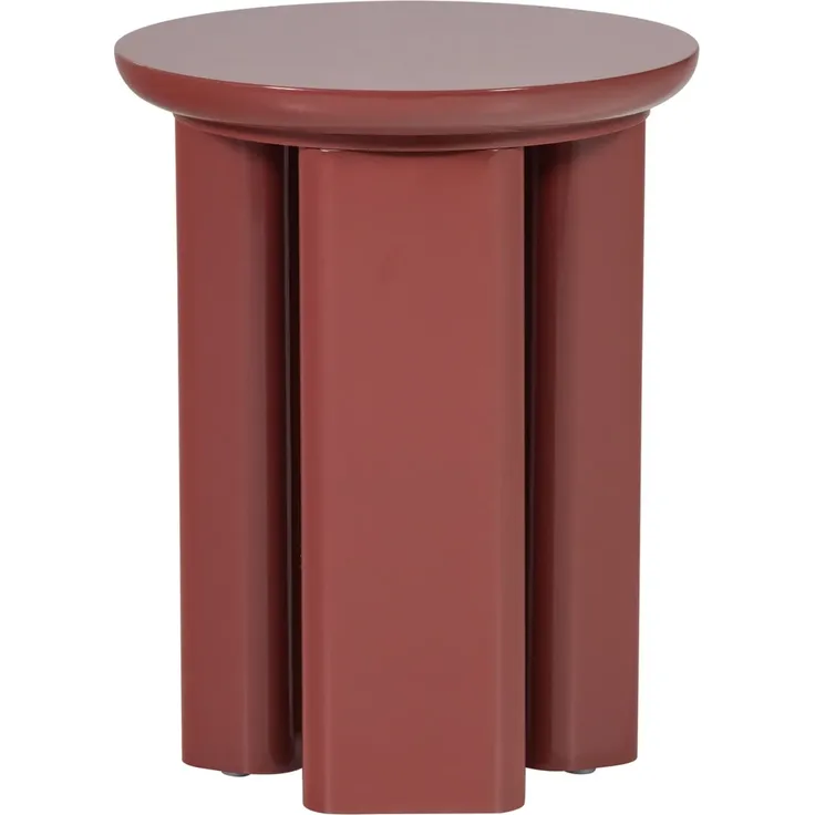 Beistelltisch Orivo - MDF & Holzfurnier Rot / Rosa, Ø 40 cm – Bild 2
