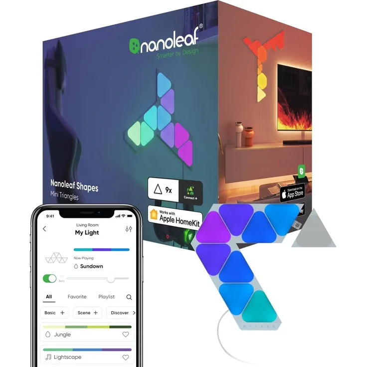 Nanoleaf Shapes Triangles Mini Starter Kit - 9PK EEK G