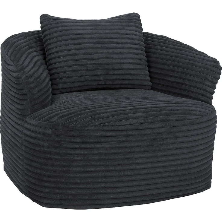 Sessel HWC-P18, Loungesessel Relaxsessel Polstersessel Cocktailsessel, Stoff/Textil Cord (370g/m²) ~ dunkelgrau – Bild 9