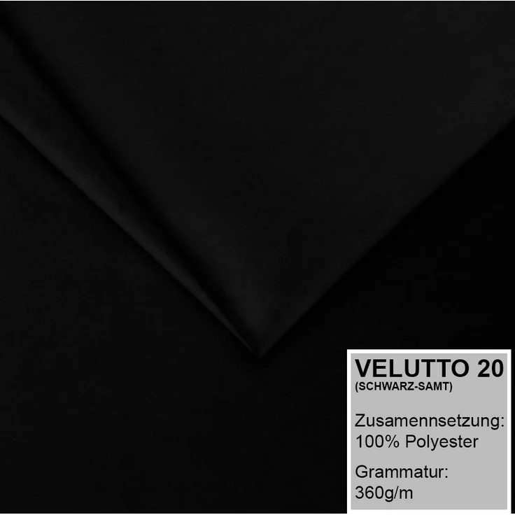 Polsterbett STAR 90x200 mit Matratze, Bettkasten und Lattenrost. Farbe: Schwarz 20 – Bild 4