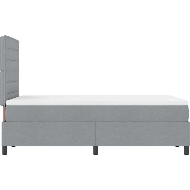 vidaXL Boxspringbett mit Matratze mit LED Hellgrau 120 x 190 cm Stoff 3342774 – Bild 9
