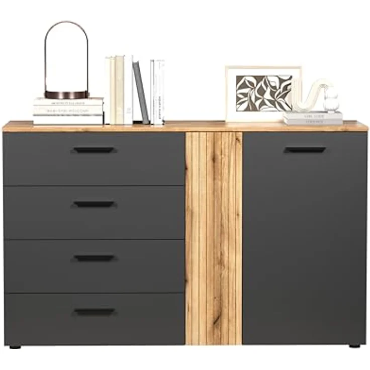 Sideboard Esteban in grau und Eiche Evoke 139 cm – Bild 4