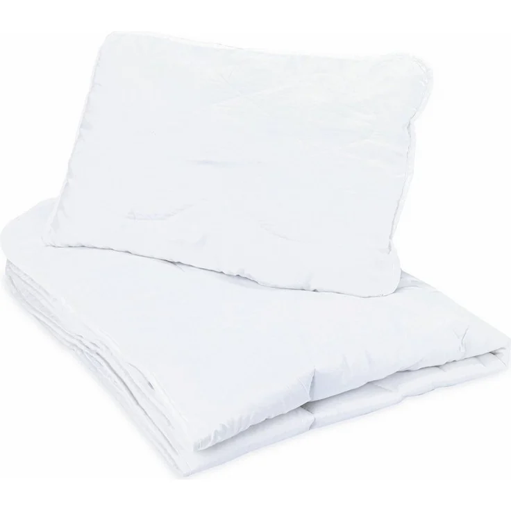 Baby Bettdecke und Kissen Kinderdecke 90x120 cm und Babykissen 40x60 cm - Kinderbettdecke Kinder Bettdecken Set und Decke für Kleinkind Babybett Mikrofaser Weiß Oeko-Tex-Zertifikat – Bild 1