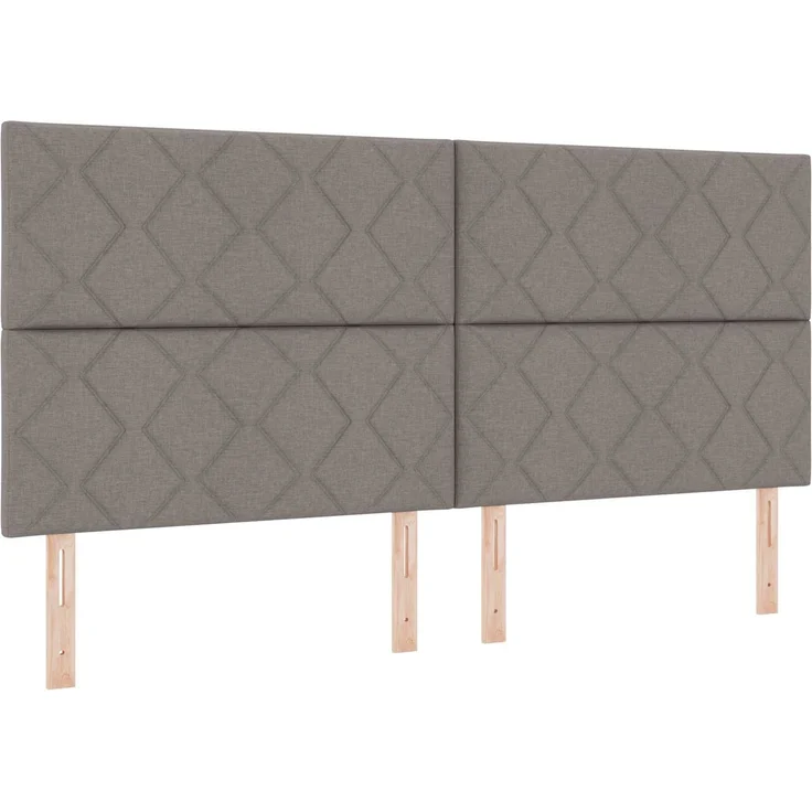 vidaXL Boxspringbett mit Matratze Taupe 200 x 200 cm Stoff 3453497 – Bild 4