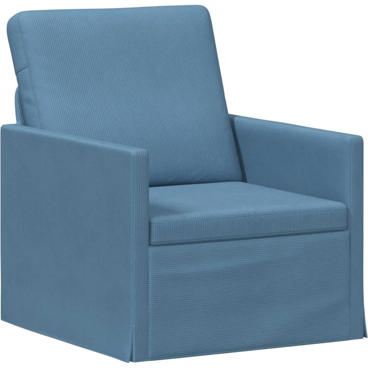 vidaXL Sofa-Set 2 pcs Blau Cordstoff 3433263 – Bild 2