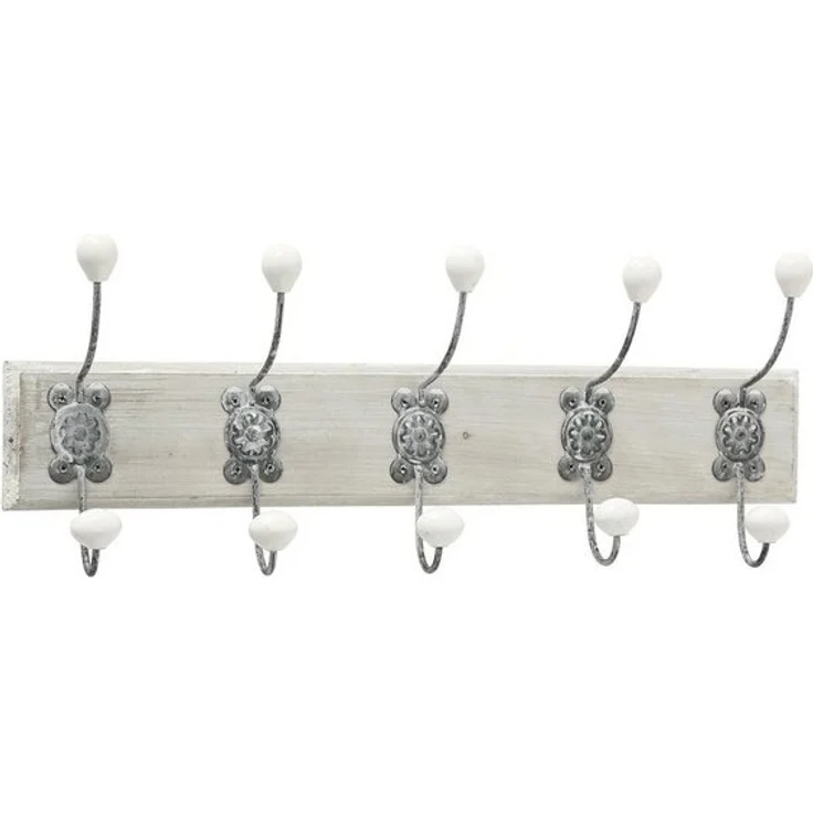 BOLTZE GRUPPE GmbH Wandhaken Garderobe Lindsay Eisen grau weiß L. 58 cm – Bild 2