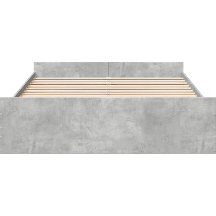 vidaXL Bettgestell mit Schubladen Betongrau 140x200 cm Holzwerkstoff 3280296 – Bild 4