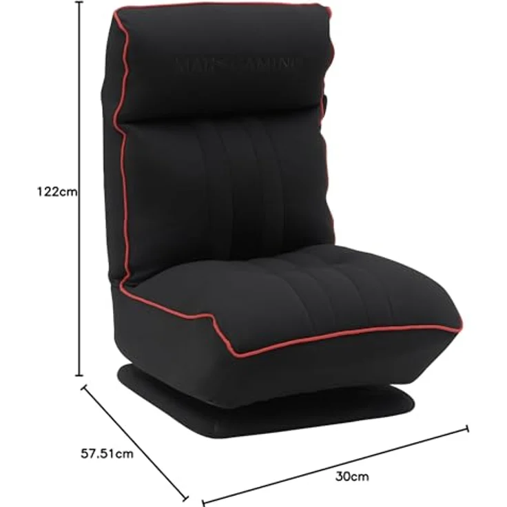 Mars Gaming MGC-Throne, Ergonomisches Gaming-Sofa, 360° Drehbare Basis, Verstellbare Rückenlehne und Kopfstütze, Hochdichter Schaumstoff, Vielseitiges Klappdesign, PC-Sofa Robuster Struktur, Rot – Bild 3