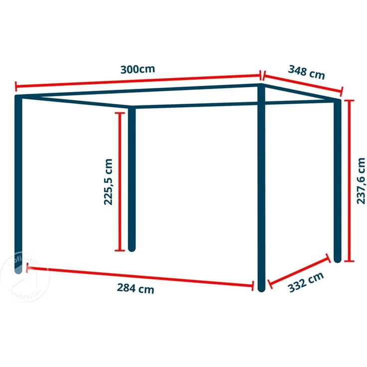 PRIMEYARD Pergola 3x3,5 m Pfosten und Lamellendach aus Stahl - anthrazitfarbene Terrassenüberdachung – Bild 10