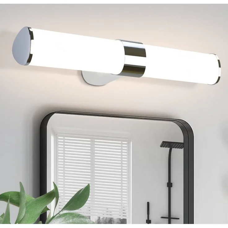 Nettlife LED Spiegelleuchte Bad Spiegellampe Badleuchte Chrom Wandlampe, LED fest integriert, Neutralweiß, Keller Küche