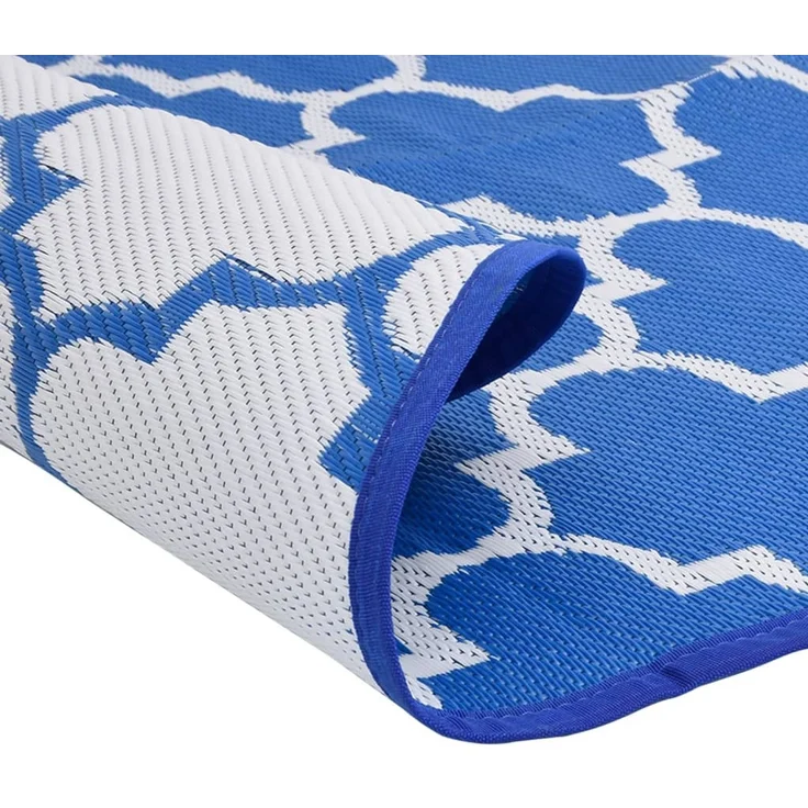 vidaXL Outdoor-Teppich ARAKIL Blau Ø160 cm PP 368539 – Bild 4