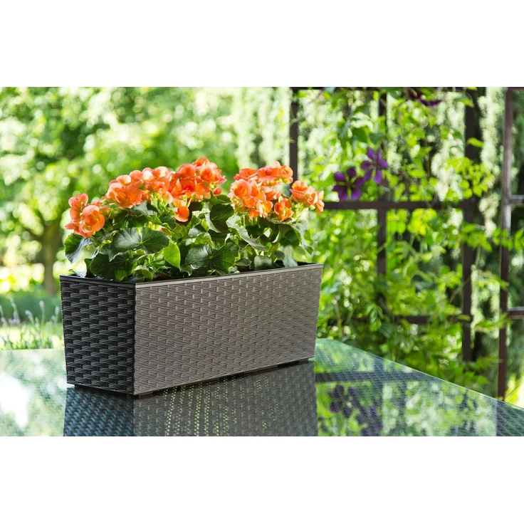 KADAX Blumentopf Balkonkasten Griffe 19x56cm Mokka – Bild 5