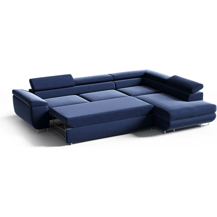 Ecksofa in L-Form AVESTA, L-förmige Eckcouch mit Schlaffunktion, ausziehbares Sofa, 1 Bettzeugbehälter, verstellbare Kopfstützen, (Kronos 17), 72x201 cm – Bild 3