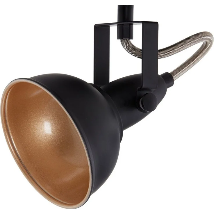 BRILONER - Deckenlampe Vintage schwenkbar, E14 Fassung, max. 40 Watt, Deckenleuchte, Lampe, Wohnzimmerlampe, Schlafzimmerlampe, Küchenlampe, Deckenstrahler, 30,4 x 10 x 18,1 cm, Schwarz-Gold – Bild 2