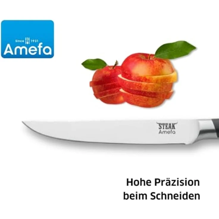 Amefa TENDERLOIN Steakmesser Set 2-teilig schwarz hochglanzpoliert – Bild 3