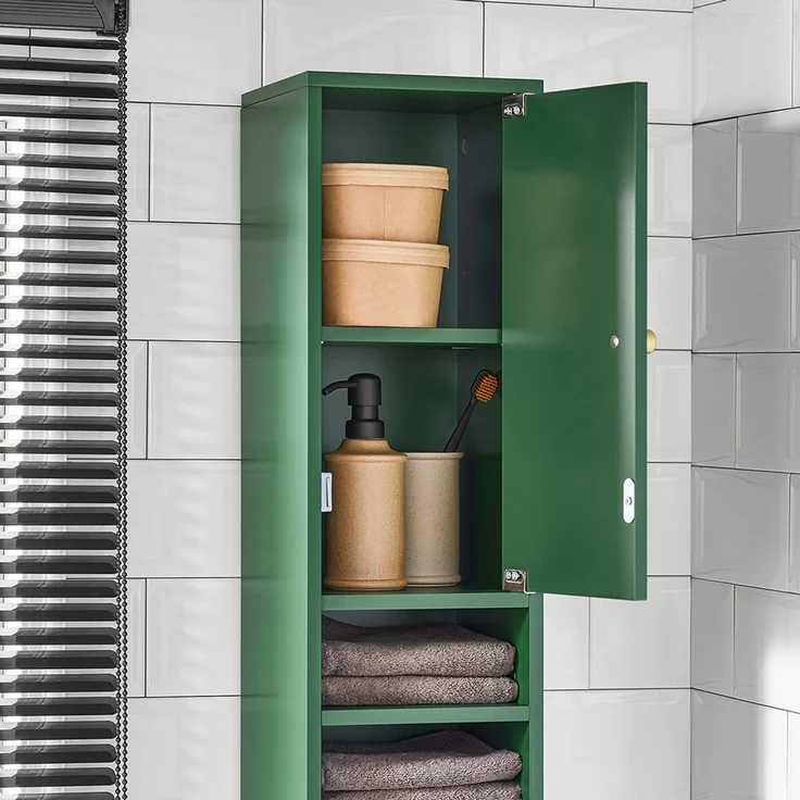 SoBuy BZR34-SY Schmale Kommode, MDF, Lackiert, Dunkelgrün, 20 x 180 x 20 cm – Bild 9