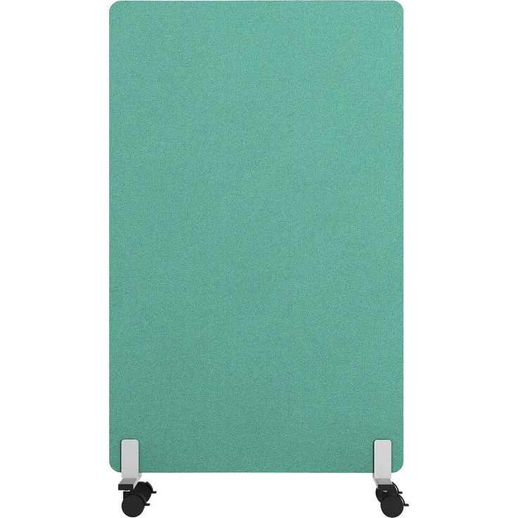 Rheinland Möbel FocusWall STWR1014 – Akustik-Stellwand 1000×1400 mm in Stofffarbe Campeche inkl. Rollen – Mobile Schreibtisch-Trennwand für Büro & Homeoffice – Schallschutz – Made in Germany