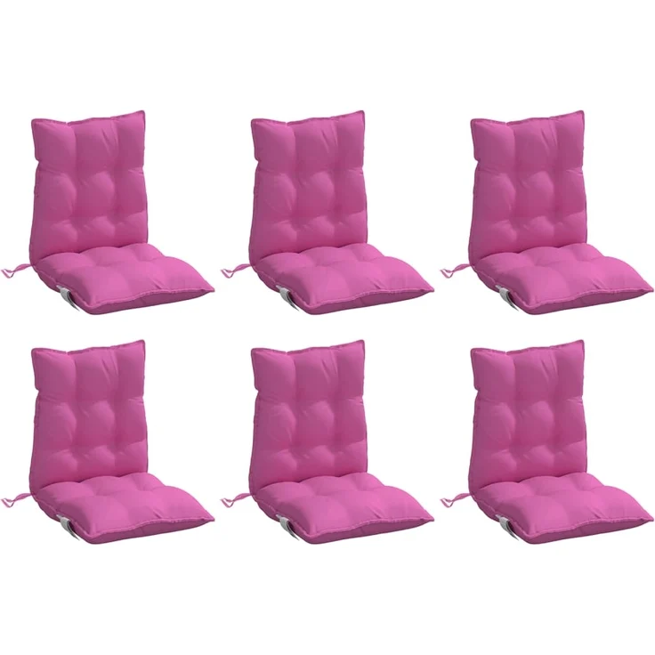 vidaXL Niedriglehner-Auflagen 6 Stk. Rosa Oxford-Gewebe 377733 – Bild 2