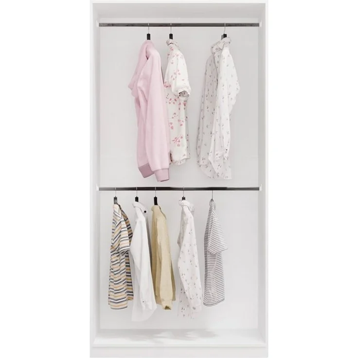 ibonto Kleiderschrank Offener Kleiderschrank mit Kleiderstange und 6 Ablagen, modular – Bild 2