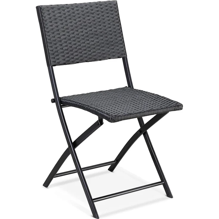 CASARIA® Polyrattan Klappstuhl Gartenstuhl Balkonstuhl klappbar 4er Set – Bild 5