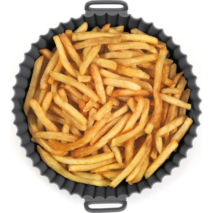 METALTEX 222195000 Silikonkorb für Airfryer Ø 20 cm, geeignet für Heißluftfritteuse, Mikrowelle und Ofen – Bild 2