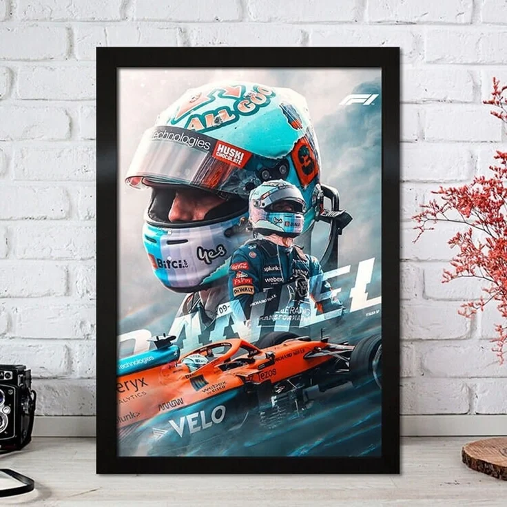 Poster Formel 1 Rennfahrer Legenden Rennwagen · Deko Print ohne Rahmen - E / 40x50 cm – Bild 2
