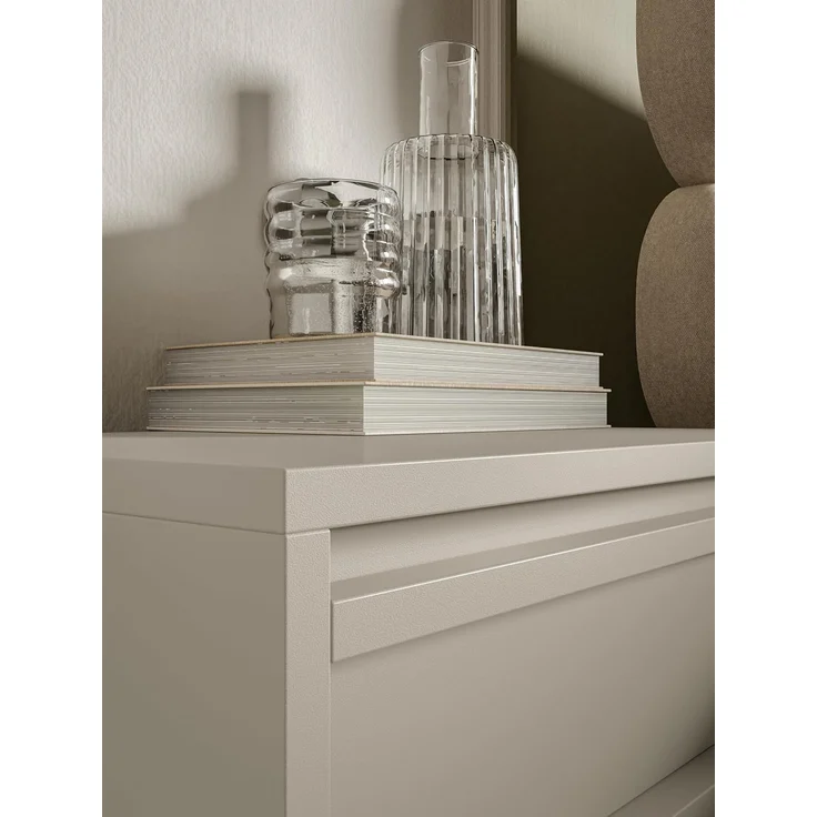 Selsey 'Evo' Nachttisch mit Schublade, greige mit schwarzem Metallgestell, ca. 44 x 50 x 34 cm – Bild 5